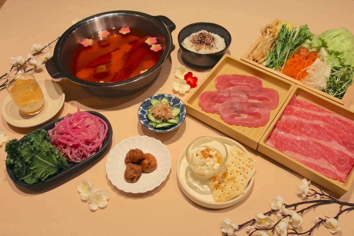 しゃぶしゃぶ温野菜の期間限定メニュー「梅たんしゃぶ」！目で舌